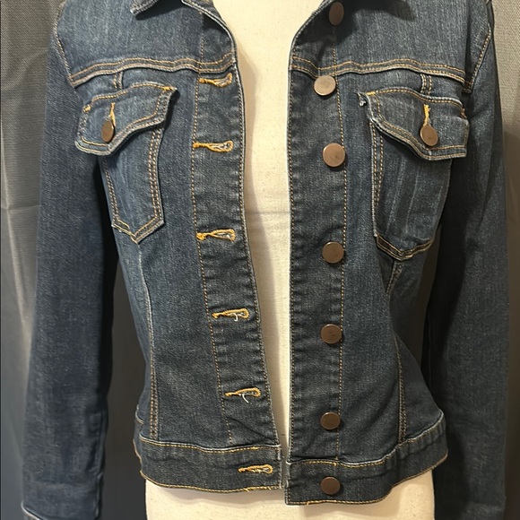 Kut from the Kloth Dark Wash Jean Jacket EUC - Picture 5 of 14